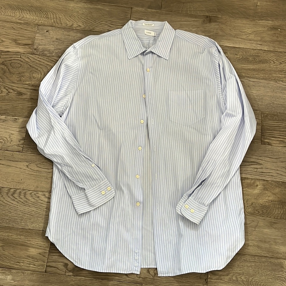Mens J.Crew long sleeve button down shirt, stripe, XL
